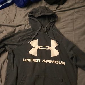 Under Armor Black/White Mens Hoodie